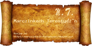 Marczinkech Terestyén névjegykártya
